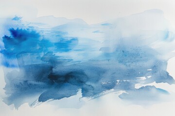 Abstract light blue watercolor for background