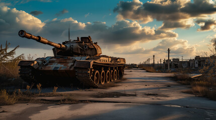 war, photography of a tank in battle