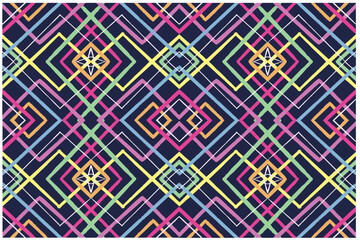 Batik Geometric ethnic seamless pattern for background,fabric,wrapping,clothing,wallpaper,Batik,carpet,embroidery style pattern
