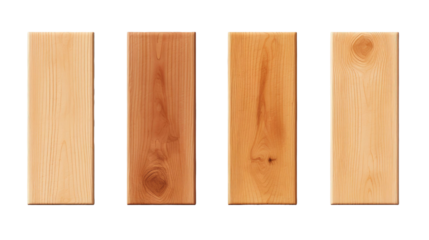 Isolated 2x4 wood boards isolated on transparent a white background