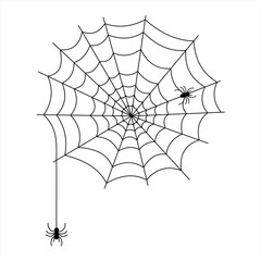 spider web for halloween design template