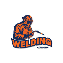  illustration vector logo welder or welding, perfect logo for Welding work logotype