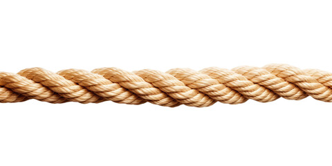 Straight rope isolated on transparent or white background