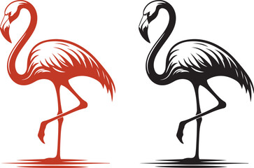   Flamingo icon, flamingo vector illustration