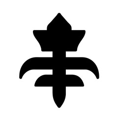 Obraz premium Fleur de lis set, Fleur-de-lis. Silhouettes of lily flowers. 