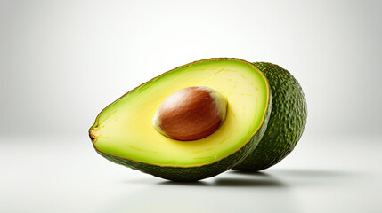 Delicious ripe avocado. isolated on white background