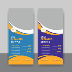 cleaning services dl flyer, rack card, leaflet template or cleaning services dl flyer template design.