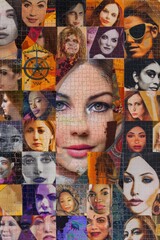 International Women’s Day Tribute - A montage of female faces from around the globe
