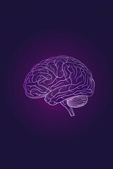 brain on purple background