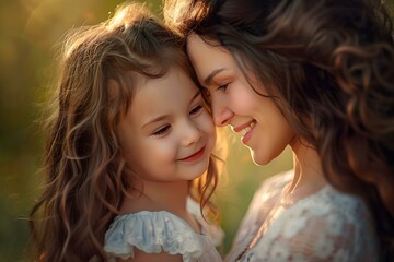 Capturing the Joy of Mother-Daughter Bonding in a Picture. Concept Mother-Daughter Bonding, Joyful Photoshoot, Family Portraits, Heartwarming Moments