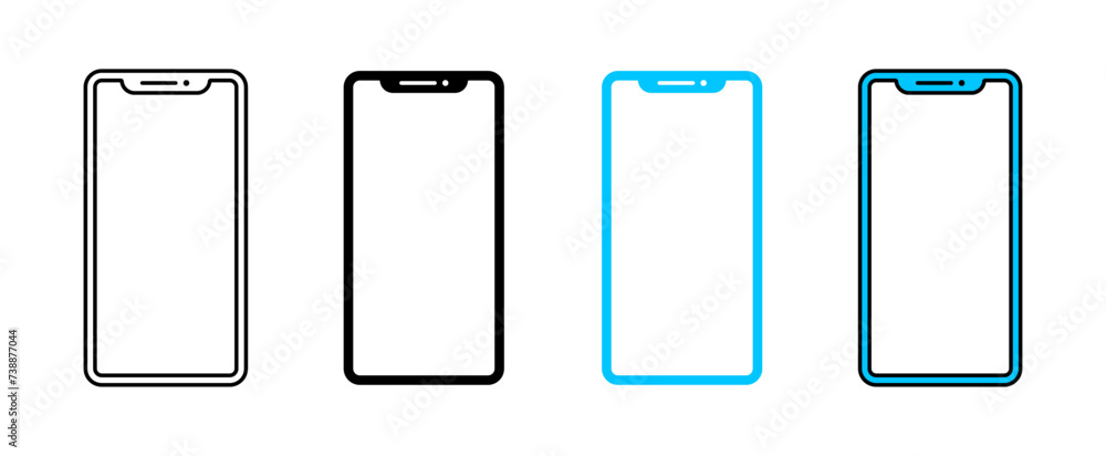 Poster cellphone icon set in old retro keypad phone antenna phone and screen touch smartphone style collect