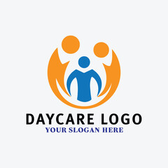 kids daycare logo design vector