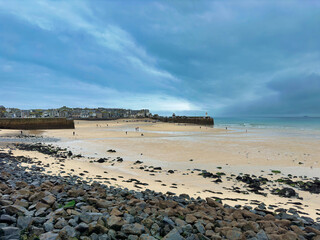St Ives Harbour in Cornwall, UK