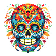 Cinco de Mayo Day of the dead skull, graphic element