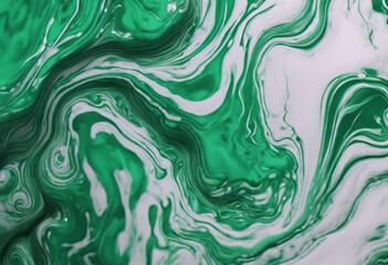 Fluid Art Liquid Velvet Jade green abstract drips and wave Marble effect background or texture...