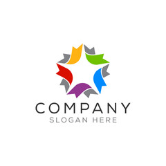 Obraz premium abstract social logo design vector illustration