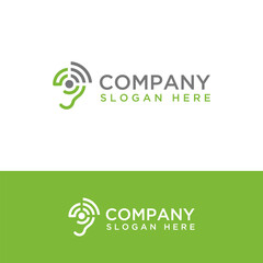 hearing logo design vector illustration
