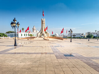 View of the National Monument of Kasbah in the Kasbah square, Tunis. - 738879201