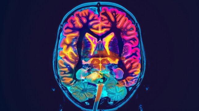 PET CT scan of the human brain, 16:9