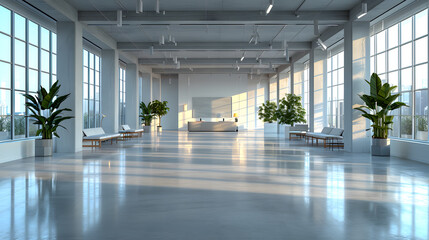 Modern Office Interior, Interior Of A Luxurious Open working Office Space