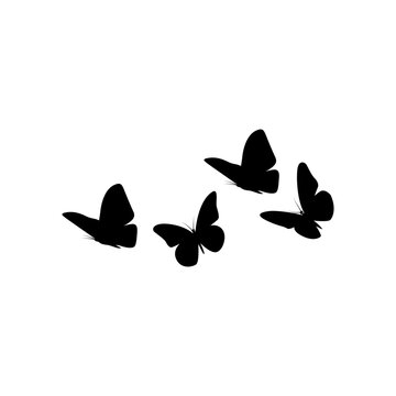 Capturing the enchanting essence of nature, these flying butterflies silhouette gracefully depict the delicate beauty and mesmerizing movement of these winged creatures.