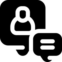 chat icon. vector glyph icon for your website, mobile, presentation, and logo design.