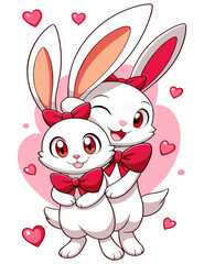 rabbit with heart