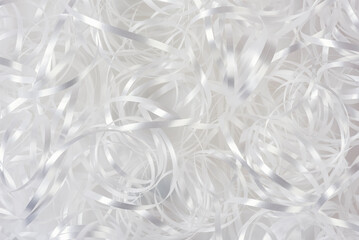 Silver ribbon abstract textured background , abstract chaotic pattern