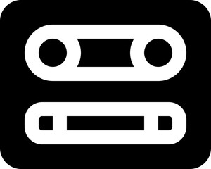 cassette icon. vector glyph icon for your website, mobile, presentation, and logo design.