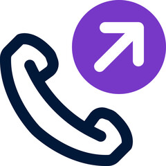 outcoming call icon. vector dual tone icon for your website, mobile, presentation, and logo design.