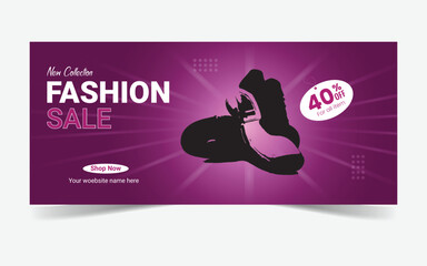 Professional Business shoes billboard banner or signboard design template