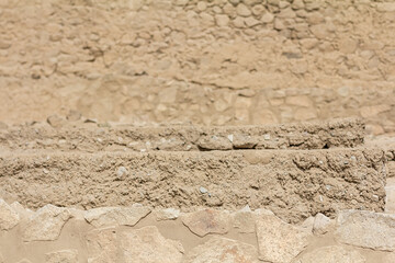 Incahuasi wall on a mountain in Lunahuana, Peru