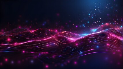 Fototapeta na wymiar Abstract Background with Artificial Intelligence , Abstract Backdrop Featuring Neon Lines and shining Dots, Abstract Backdrop Featuring Neon Lines and Shimmering Dots, 