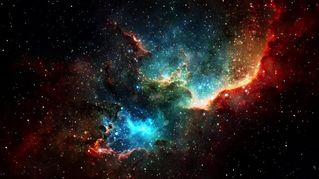 colorful cosmic nebula galaxy space background