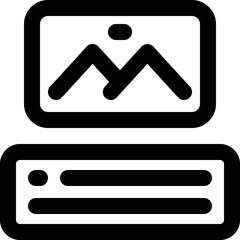 image caption icon. vector line icon for your website, mobile, presentation, and logo design.