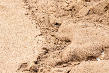 
Brown sand in relief created by the wind