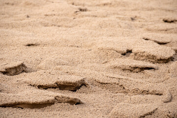 
Brown sand in relief created by the wind