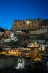 views of leh ladakh city, india