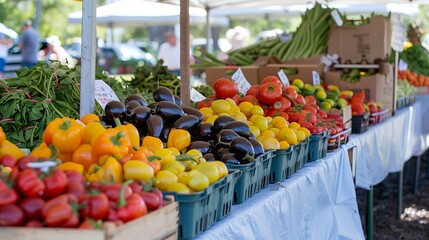 Local food market. Support local farmers, embrace sustainable living, and make eco-friendly grocery choices.