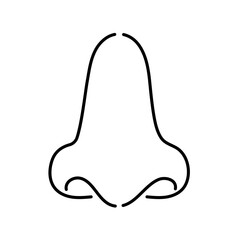 Nose icon line vector isolate on white background