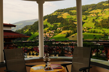 Tirol: View from  Hotel Sieghard in Hippach, Zillertal