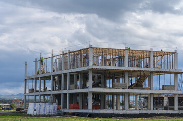 Fototapeta premium construction of a residential building in Cyprus near the sea 4