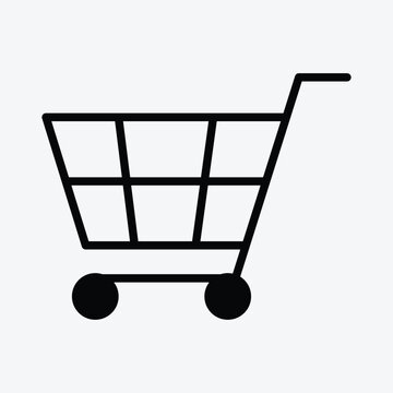 Shopping Cart Icon. Shopping cart illustration for web, mobile apps. Shopping cart trolley icon vector. Trolley icon. Vector illustration. Eps file 382.
