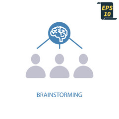 brainstorming icons  symbol vector elements for infographic web