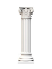 Fototapeta na wymiar Greek pillar, White column, isolated on transparent background