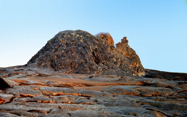 Erta Ale is a chain of volcanoes located in the Afar Triangle, Ethiopia. Here the Earth is...