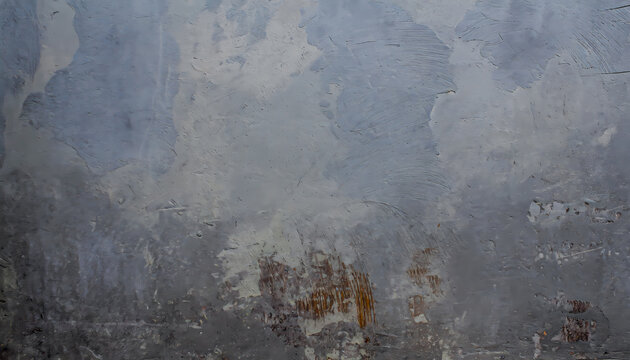 /Eine Mauer .oder Wand als Hintergrund in Farbtönen blau grau, schmutzig mit Flecken