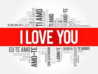 love words "I love you" in different languages of the world © dizain