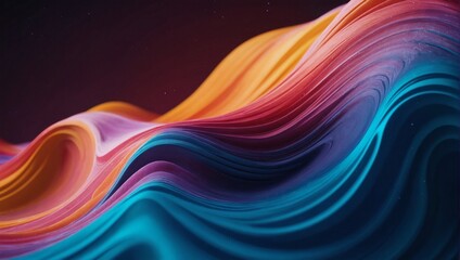 Colorful Abstract 3D Wave Background 