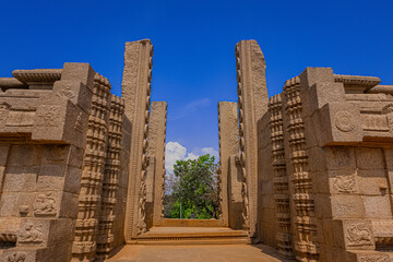 Raja Gopuram built by Pallavas, This is UNESCO's World Heritage Site located at Great South Indian...